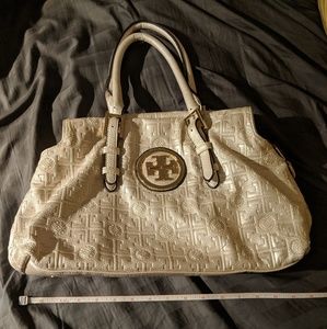 Opalescent white Tory Burch handbag